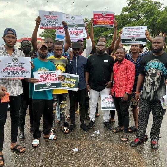 University of Benin students protest ASUU strike